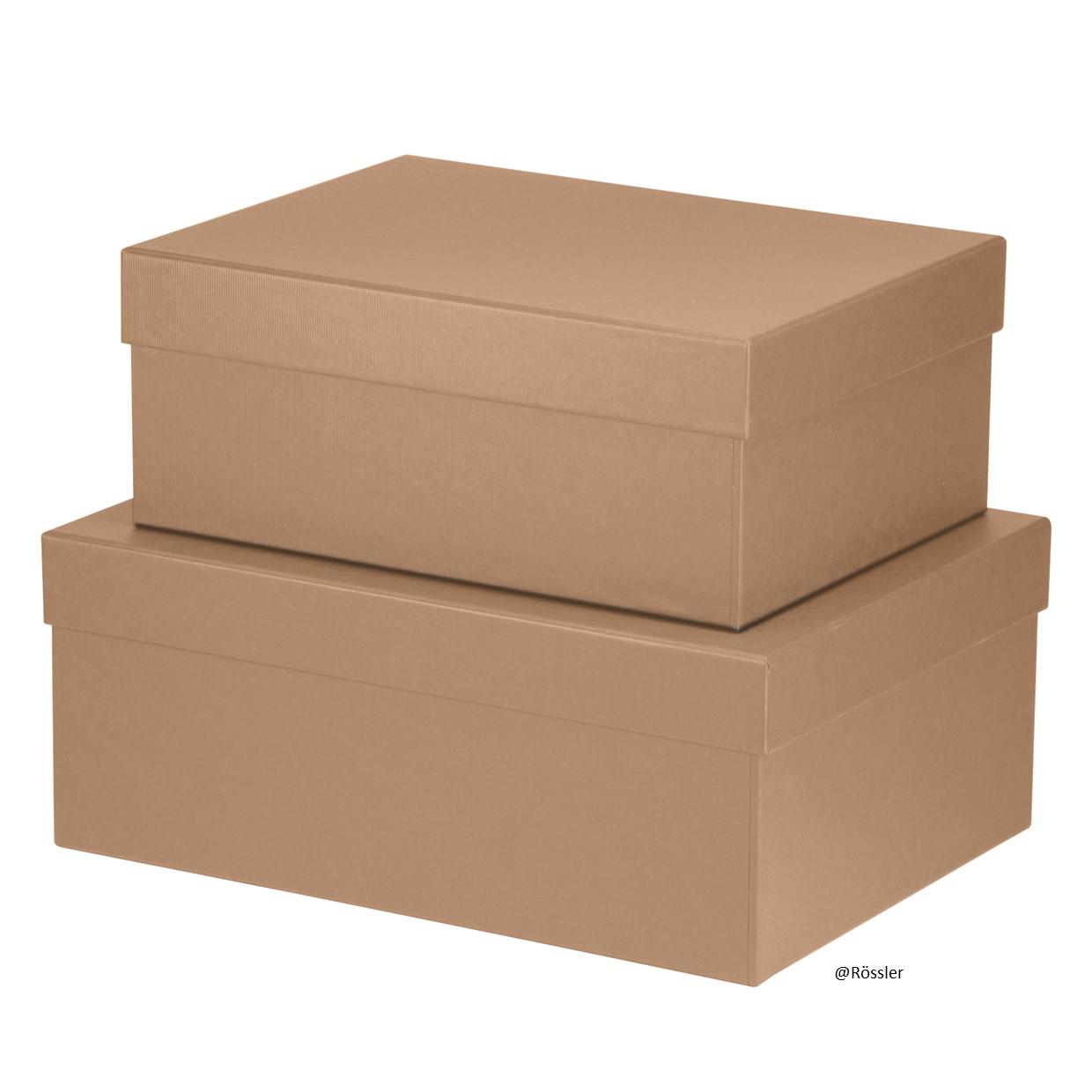 Geschenkschachteln 2er Set Kraft